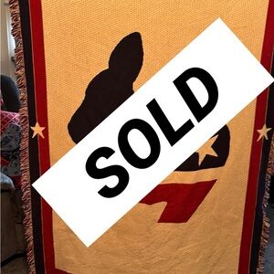 Patriotic Donkey Woven Throw Blanket